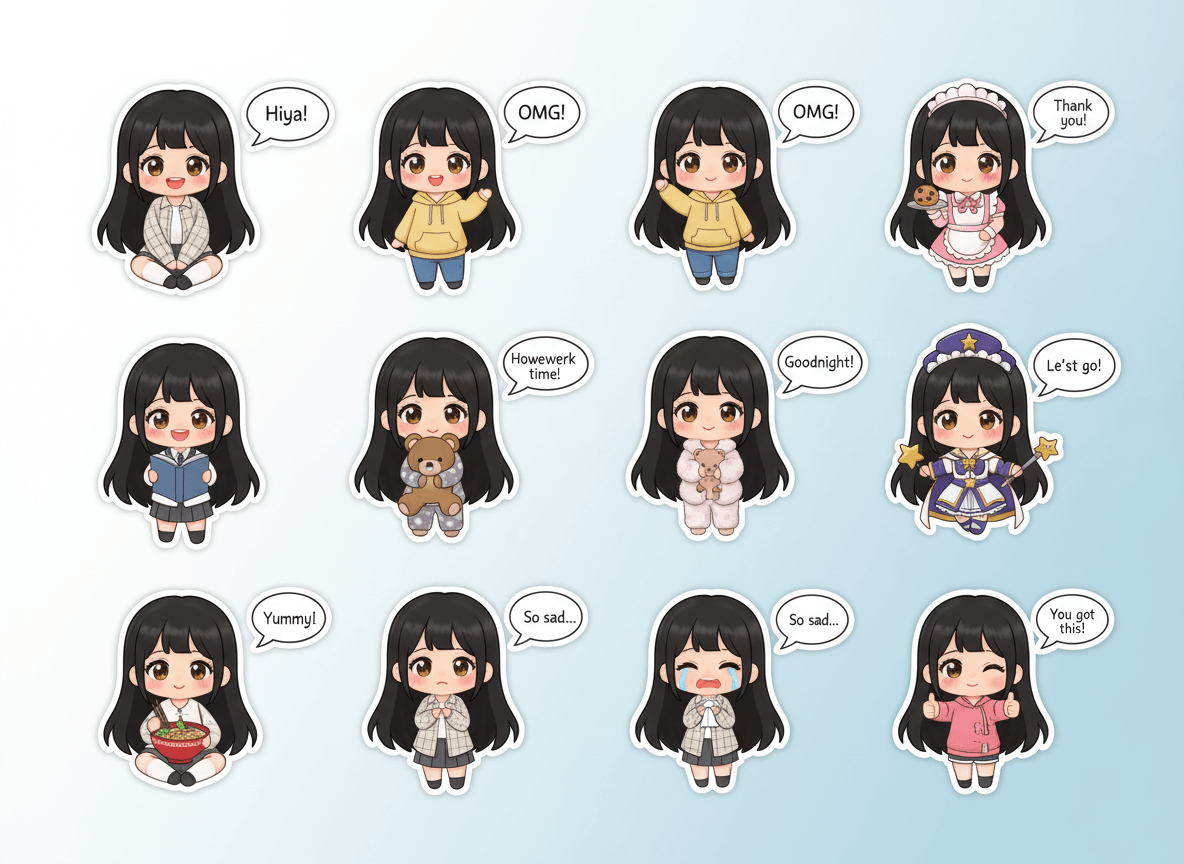 Q-version sticker style from the NanaVis Prompt Library